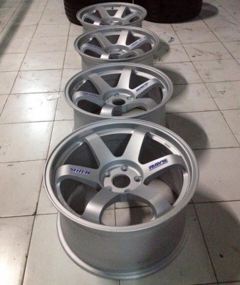 !!!ล้อ TE37  18" 5/114 F9.5-R10 off30  15,000.บาท  ไม่มีซ่อม เก็บสีมาอย่างเดียวใหม่กิบ 086-555-8552