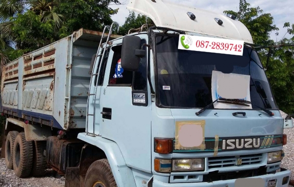 ขายรถดั้มพ์ 10 ล้อ 2 เพลา มีระบบลากจูง ISUZU ROCKY 240 แรงม้า