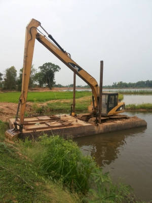 แบ็คโครมือสอง,Catterpillar E120B/ สองบูม สั้น+ยาวยกชุด+โป๊ะหนึ่งชุดพร้อมใช้