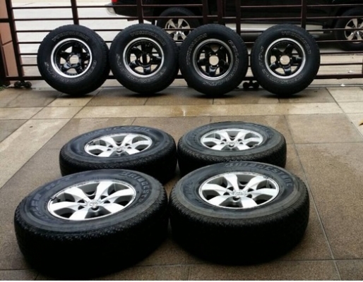 ล้อลาย Bradley ขอบ16 พร้อมยาง All Yokohama 265 70 16 ใส่หล่อๆดอกยังดีใช้อีกเป็นปีครับ ล้อลาย Bradley ขอบ16 พร้อมยาง All Yokohama 265 70 16 ใส่หล่อๆดอกยังดีใช้อีกเป็นปีครับ