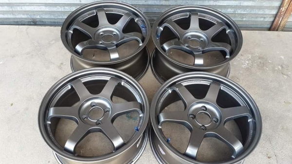 TE37 ขอบ 17 4/100 F7.5 R8.5 สภาพสวย ครบชุด 4วง