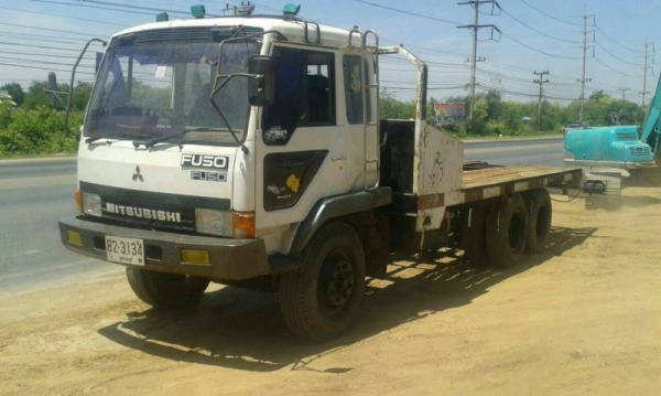 เทนเลอร์บรรทุกแบคโฮ 2 เพลา MITSUBISHI   TD 195 แรงราคา650,000 098-538-6074 090-772-3710