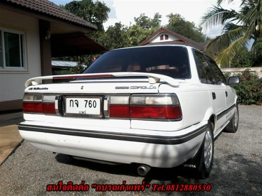 ขาย Toyota Colola 1.6 ปี 91 โฉมโดรม่อนเกียร์ธรรมดาติดแก๊สแจ้งลงเล่มแล้วเครื่องดีแอร์เย็นกระจกไฟฟ้าพวงมาลัยเพาเวอร์สภาพพร้อมใช้ 39000 บาท