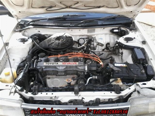 ขาย Toyota Colola 1.6 ปี 91 โฉมโดรม่อนเกียร์ธรรมดาติดแก๊สแจ้งลงเล่มแล้วเครื่องดีแอร์เย็นกระจกไฟฟ้าพวงมาลัยเพาเวอร์สภาพพร้อมใช้ 39000 บาท