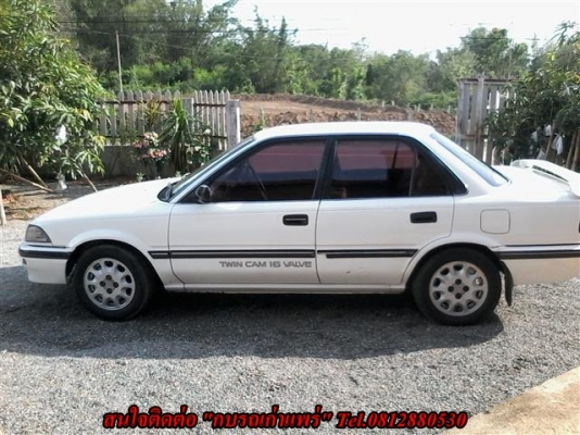 ขาย Toyota Colola 1.6 ปี 91 โฉมโดรม่อนเกียร์ธรรมดาติดแก๊สแจ้งลงเล่มแล้วเครื่องดีแอร์เย็นกระจกไฟฟ้าพวงมาลัยเพาเวอร์สภาพพร้อมใช้ 39000 บาท