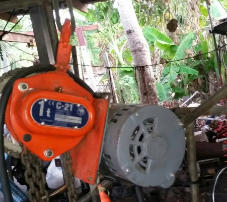 รอกช้าง1ตันใส่มอเตอร์ไฟฟ้า