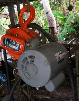 รอกช้าง1ตันใส่มอเตอร์ไฟฟ้า