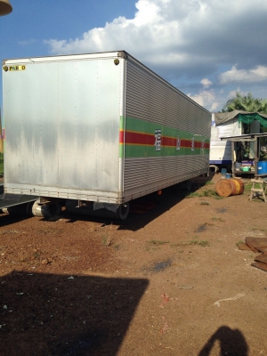 ตู้แห้งติดรถ ตั้งพื้น ตู้แห้งถอดจากรถสิบล้อยาว