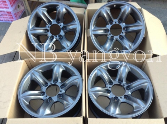 ล้อแม็ก Isuzu เล็บเหยี่ยว แท้ ขอบ 16 สีเทา (คว้านเบ้าแล้ว ใส่ toyota ได้เลย)