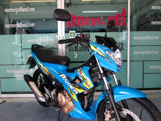 RAIEDR 150 cc. สีฟ้าตัวใหม่ ( สต๊าทมือ ) เกีย 6 speed ล้อแมกซ์สวยๆจากศูนย์ ไมล์ 3 พันโล ฟรีโอน แถม 4 รายการ 43900