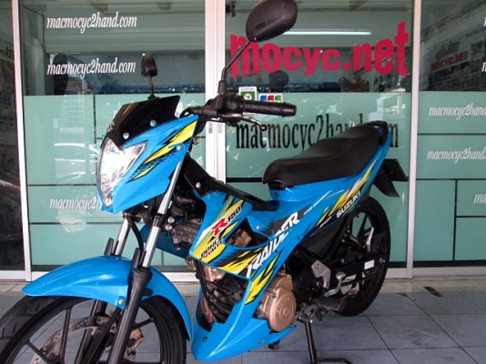 RAIEDR 150 cc. สีฟ้าตัวใหม่ ( สต๊าทมือ ) เกีย 6 speed ล้อแมกซ์สวยๆจากศูนย์ ไมล์ 3 พันโล ฟรีโอน แถม 4 รายการ 43900