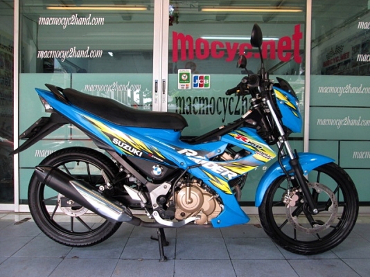 RAIEDR 150 cc. สีฟ้าตัวใหม่ ( สต๊าทมือ ) เกีย 6 speed ล้อแมกซ์สวยๆจากศูนย์ ไมล์ 3 พันโล ฟรีโอน แถม 4 รายการ 43900