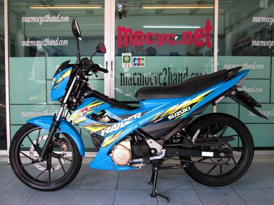 RAIEDR 150 cc. สีฟ้าตัวใหม่ ( สต๊าทมือ ) เกีย 6 speed ล้อแมกซ์สวยๆจากศูนย์ ไมล์ 3 พันโล ฟรีโอน แถม 4 รายการ 43900