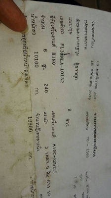 ็HINO.FL3M.เพลาเดียว.เครื่องM10C.240แรง.สภาพสวยราคานี้หัวครัชซีครับ..ราคา780,000