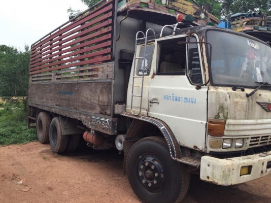 10 ล้อเพลาเดียว 195 แรง HINO FL176 วางเครื่อง HO7D เบรคทิฟฟี่กระบะคอกไม้พื้นเหล็ก เครื่องสวย คัสซีสวย เล่มพร้อมภาษีไม่ขาด