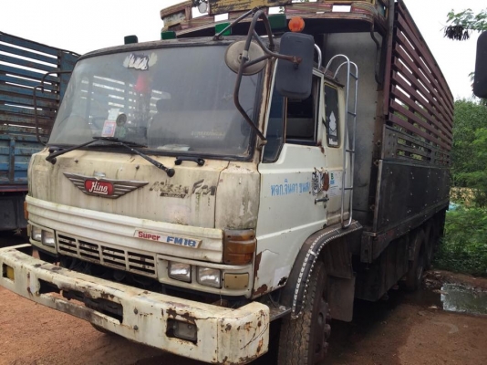 10 ล้อเพลาเดียว 195 แรง HINO FL176 วางเครื่อง HO7D เบรคทิฟฟี่กระบะคอกไม้พื้นเหล็ก เครื่องสวย คัสซีสวย เล่มพร้อมภาษีไม่ขาด