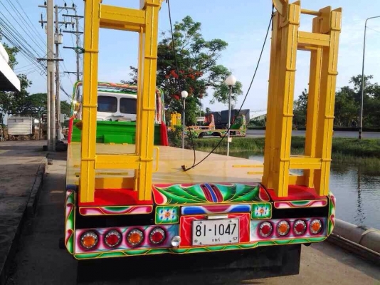 ขายกระบะเทรนเลอร์บรรทุกรถเกี่ยวข้าว รถตีดิน รถแมคโค