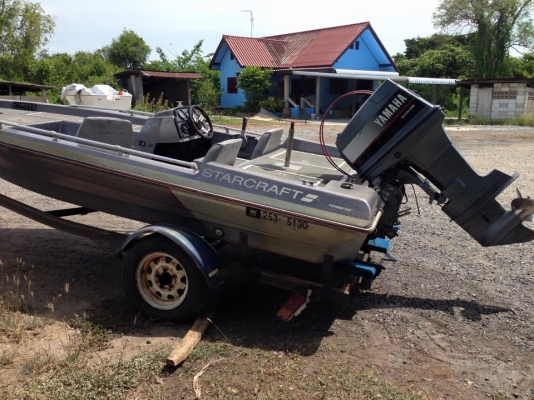 เรือแบส 16 ฟุต ยามาฮ่า 90 แรง พร้อมเทเลอร์นอก เรือนำเข้า