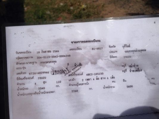 ขาย6ล้อ อีซูซุ ks110 ช่วงล่างใหญ่Fหลัง ทะเบียนเต็ม พร้อมคอกเสริมข้าง แชชซีสวย หัวยกได้เอกสารเล่มทะเบียนพร้อมโอน