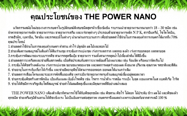เดอะพาวเวอร์นาโน อาหารเสริมพืช เดอะพาวเวอร์นาโน อาหารเสริมพืช