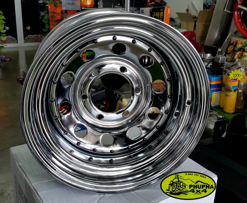 ขายกระทะโครเมียมขอบ15