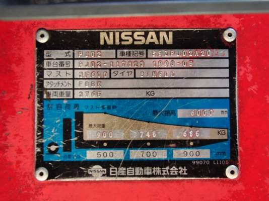 ขายรถโฟล์คลิฟท์มือสอง NISSAN รุ่น PJ02 ราคา 255,000 บาทนำเข้าจากประเทศญี่ปุ่น 100\% ไม่เคยใช้งานในประเทศไทย ขายรถโฟล์คลิฟท์มือสอง NISSAN รุ่น PJ02 ราคา 255,000 บาทนำเข้าจากประเทศญี่ปุ่น 100\% ไม่เคยใช้งานในประเทศไทย