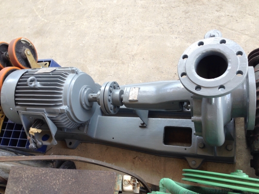 ขายปั้มน้ำหอยโข่ง Teral ขนาดเข้า 5 นิ้ว ออก 4 นิ้ว ใบพัดเหล็กหล่อ พร้อมมอเตอร์ mitsubishi 15HP 380V พร้อมใช้งาน