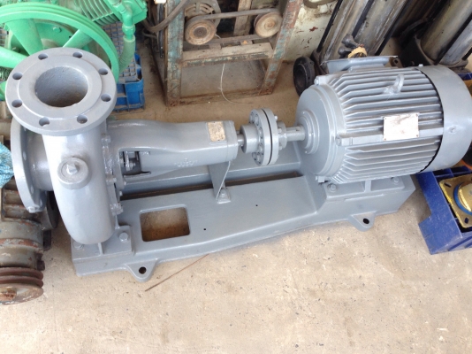 ขายปั้มน้ำหอยโข่ง Teral ขนาดเข้า 5 นิ้ว ออก 4 นิ้ว ใบพัดเหล็กหล่อ พร้อมมอเตอร์ mitsubishi 15HP 380V พร้อมใช้งาน