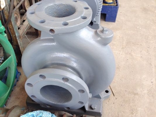 ขายปั้มน้ำหอยโข่ง Teral ขนาดเข้า 5 นิ้ว ออก 4 นิ้ว ใบพัดเหล็กหล่อ พร้อมมอเตอร์ mitsubishi 15HP 380V พร้อมใช้งาน