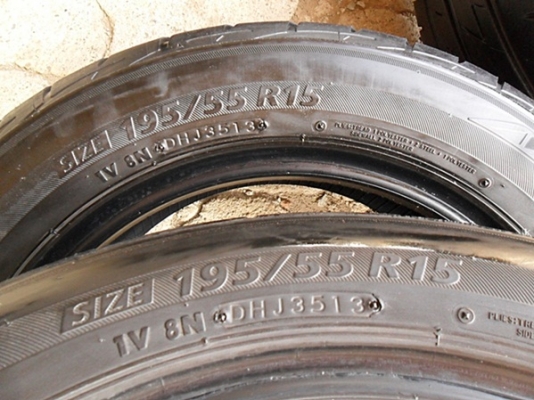 ยางซิ่งขอบ15 บริดสโตน195-55-R15ลงพื้นปี14 (4เส้น3,600บ) ยางซิ่งขอบ15 บริดสโตน195-55-R15ลงพื้นปี14 (4เส้น3,600บ)