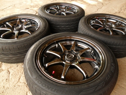 แม็กซิ่ง แฝดCE28ญี่ปุ่นแท้ ขอบ15 พร้อมยาง-4รู100และ4รู114 (4ล้อ 6,900บ.)สีแบล็คโครม