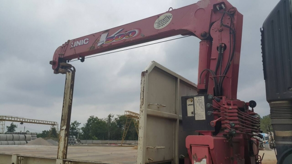 HINO FM 344 แรงม้า ติดเครนห้าตัน ขายทั้งพ่วงจ๊ะ