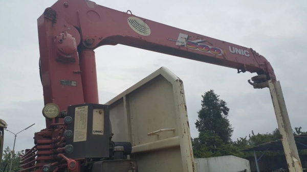 HINO FM 344 แรงม้า ติดเครนห้าตัน ขายทั้งพ่วงจ๊ะ