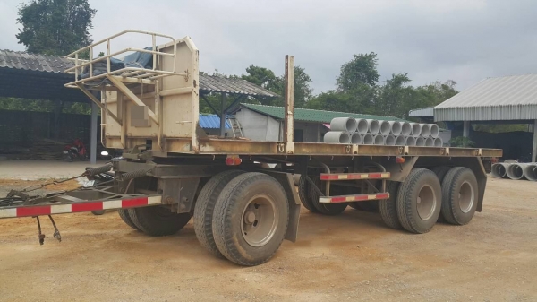 HINO FM 344 แรงม้า ติดเครนห้าตัน ขายทั้งพ่วงจ๊ะ