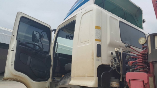 HINO FM 344 แรงม้า ติดเครนห้าตัน ขายทั้งพ่วงจ๊ะ