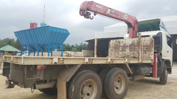 HINO FM 344 แรงม้า ติดเครนห้าตัน ขายทั้งพ่วงจ๊ะ