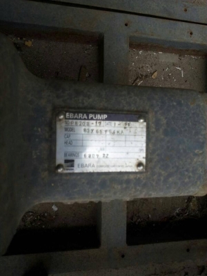 ปั๊มน้ำ EBARA 20 แรง ท่อ 3 นิ้ว มีทั้งหมด 3 ตัว สภาพสวยๆ