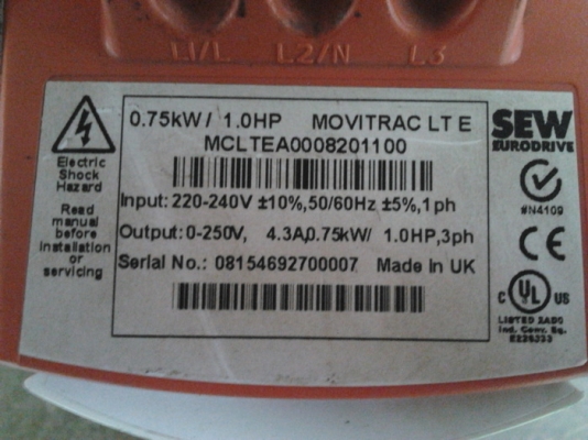 ขาย  INVERTER ยี่ห้อ SEW  0.75 KW, 1 HP
