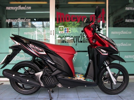 CLICK 125 i รุ่นท๊อปสุด id lingstop combibrake สีดำแดง รถเดือน พ.ค.ปี56 ไมล์ 8 พันโล แถม 3 รายการ 38900