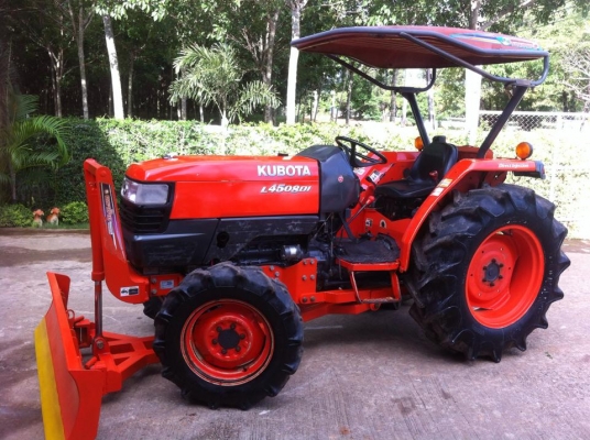 ขายรถไถKubota L4508DI (4WD) พร้อมใบมีดหน้าและผานพรวนช้าง รถพร้อมใช้งาน