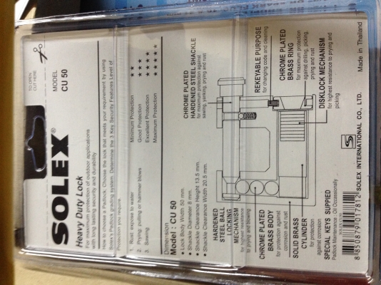 ชุดล็อคล้อรถยนต์ SOLEX รุ่น U