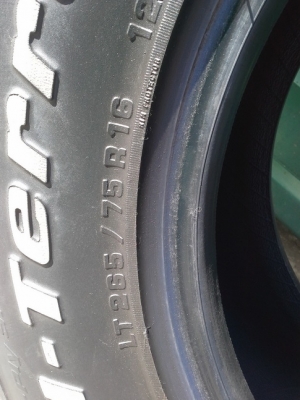 BF All USA. 265/75/16 ปลายปี12 สภาพสวยๆ 1ชุด