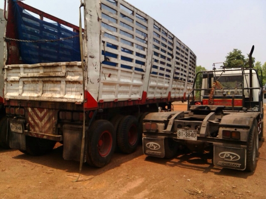 ขายด่วน  รถสิบล้อหัวลาก  พร้อมหางคอกสามเพลา  MITSU  FN527  พร้อมใช้งาน  เอกสารพร้อม