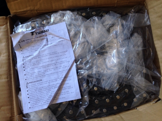 ขายโซ่ Tsubaki made in Japan เบอร์ 80 ของใหม่ในกล่อง มี 3 เส้น ยาวรวม 9 เมตร มี 3 กล่องครับ