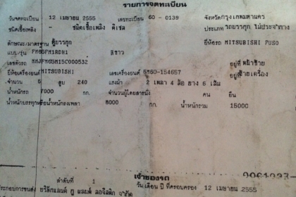 ขายรถบรรทุก 6 ล้อตู้แห้ง MITSUBISHI FUSO FM65 6M60 ยาว7.60เมตร ปี2555 วิ่ง 120,000km และติด CNG