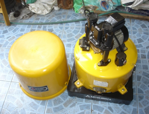ขายปั๊มน้ำอัตโนมัติแบบมีถัง Mitsubishi รุ่น WP-205Q3 200W.