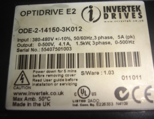 ขาย อุปกรณ์ควบคุมความเร็วรอบมอเตอร์ OPTIDRIVE E2
