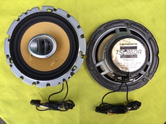 ลำโพง Pioneer Carrozzeria รุ่น TS-J160A ลำโพงแกนร่วม 2 ทาง ขนาด 6" กรวยเคฟล่าห์สีเหลือง