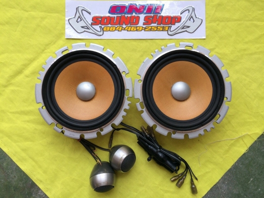 ลำโพงแยกชิ้น Pioneer Carrozzeria รุ่น TS-C1600A ขนาด 6" กรวยเคฟล่าห์สีเหลือง