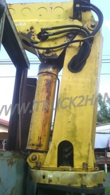 อิซุซุ10ล้อท้ายลาด ติดเครน2900ตัน เพลาเดียว เครื่อง160HP6BF1 เเซชซีสวย หัวเก๋งมีผุที่พื้น พวงมาลัยพาวเวอร์